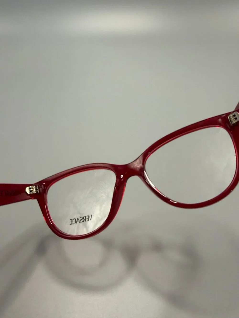 Versace Red Designer Eyeglass Frames Medusa Logo New Demo